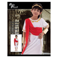 BOY'S ROMAN TOGA-INCLUDING ROBE, HEADPIECE, WRISTCUFFS, BELT, SIZE L