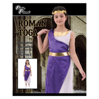 GIRL'S ROMAN TOGA-INCLUDING DRESS, HEADBAND, SIZE XXL