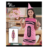 GIRL'S CRAYON COSTUME-INCLUDING TUNIC, HAT, SIZE XXL