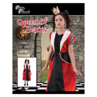 QUEEN OF HEARTS COSTUME-INCLUDING DRESS HEADBAND, SIZE L
