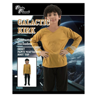 BOY'S CAPTAIN KIRK COSTUME-SHIRT, PANTS W/ATTACHED BOOT TOP, SIZE L