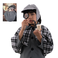 3PC KIDS VICTORIAN DETECTIVE DRESS UP KIT-HAT, PIPE, MAGNIFYING GLASS