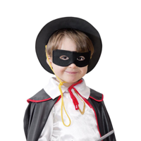 2PC KIDS ZORRO DRESS UP KIT-MASK, HAT