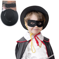 2PC KIDS ZORRO DRESS UP KIT-MASK, HAT