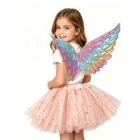2PC TODDLER CORAL WINGS & TUTU SET-12-24 MONTHS