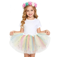 2PC TODDLER RAINBOW HEADBAND & TUTU SET-12-24 MONTHS
