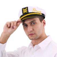 GROOM EMBROIDERED SAILOR HAT