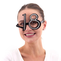 18TH BIRTHDAY RHINESTONE STUDDED GLASSES