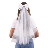 60X80CM BRIDE BOW KNOT VEIL W/HAIR CLIP