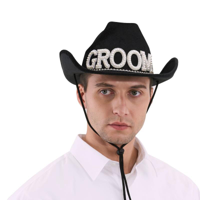 GROOM COWBOY HAT W/STRING