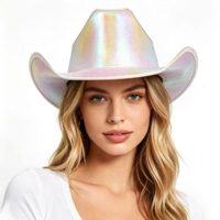 LIGHT UP COWGIRL HAT-WHITE