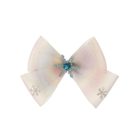 SNOWFLAKE BOW HAIR CLIP