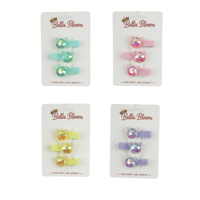 4A 3PK FAUX CRYSTAL TEDDY HAIR CLIP