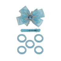 7PC SNOWFLAKE  HAIR CLIPS & TIES