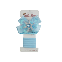 7PC SNOWFLAKE  HAIR CLIPS & TIES