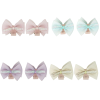 4A 2PK DOUBLE BOW HAIR CLIPS