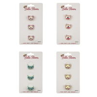 4A 3PK FAUX CRYSTAL TEDDY HAIR TIES