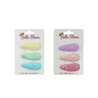 2A 3PK SEQUIN SNAP CLIPS