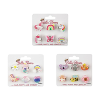 3A 6PK GIRL JEWEL RINGS