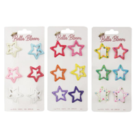 3A 6PK STAR SNAP HAIR CLIPS