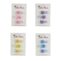 4A 3PK FAUX CRYSTAL FLORAL HAIR CLIP