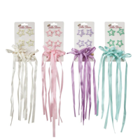4A STAR & BOW HAIR CLIPS