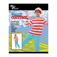 WALLY RED AND WHITE STRIPED COSTUME SIZE XXLRG
