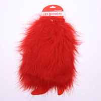 PLUSH LEG WARMERS-RED