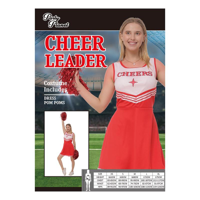 RED CHEER LEADER SIZE L