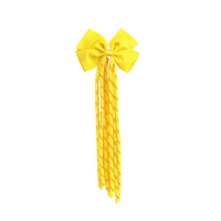 BOW TASSEL HAIR CLIP-YELLOW