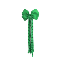 BOW TASSEL HAIR CLIP-GREEN