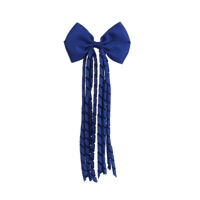 BOW TASSEL HAIR CLIP-BLUE
