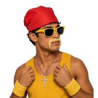 5PC 80'S WRESTLER DRESS UP KIT