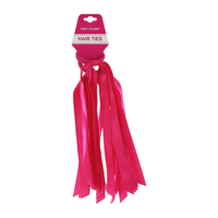 2PK TASSEL HAIR TIES-PINK
