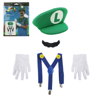 5PC KIDS LUIGI DRESS UP KIT