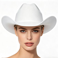 LIGHT UP COWGIRL HAT-WHITE