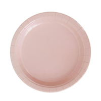 20PK 23CM PLASTIC FREE PAPER PLATES-BLUSH