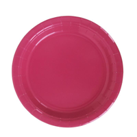20PK 23CM PLASTIC FREE PAPER PLATES-MAGENTA