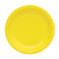 20PK 18CM PLASTIC FREE PAPER PLATES-DANDELION