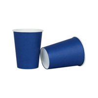 20PK 266ML PLASTIC FREE PAPER CUPS-AZURE