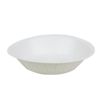 20PK 18CM PLASTIC FREE PAPER BOWL-WHITE