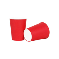 20PK 266ML PLASTIC FREE PAPER CUPS-CHERRY