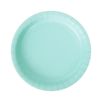 20PK 23CM PLASTIC FREE PAPER PLATES-SKY