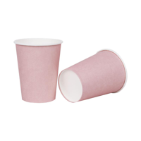 20PK 266ML PLASTIC FREE PAPER CUPS-BLUSH