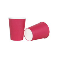 20PK 266ML PLASTIC FREE PAPER CUPS-MAGENTA