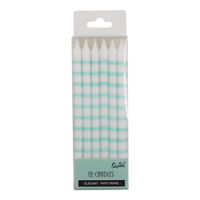 12PK 12.5CM MINT BIRTHDAY CANDLES