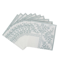 PK 20 33X33CM SILVER DAMASK NAPKINS
