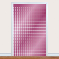 PINK SQUARE FOIL CURTAIN-100X200CM