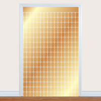CHAMPAGNE SQUARE FOIL CURTAIN-100X200CM