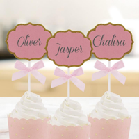 6PK NAME TAG TOPPERS